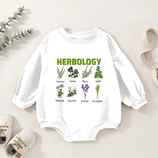 Herbology Herb Garden Baby Romper Sweatshirts