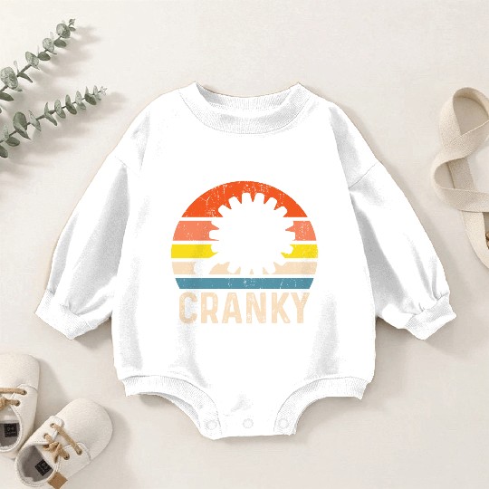 Cranky Vintage Sun funny Bicycle Lovers Baby Romper Sweatshirts