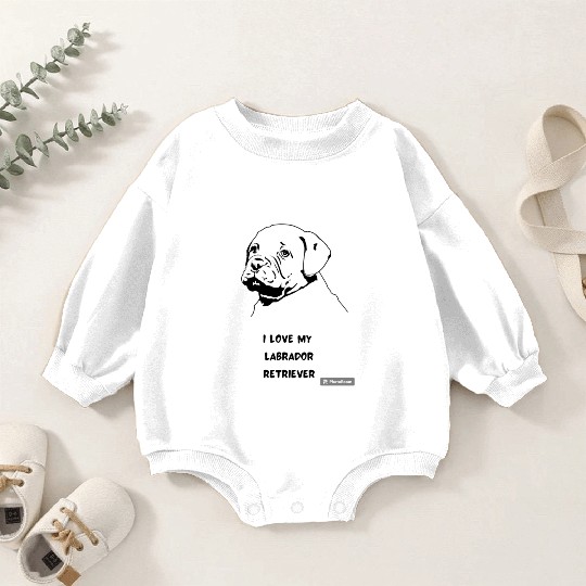 I Love My Labrador Retrieve Baby Romper Sweatshirts