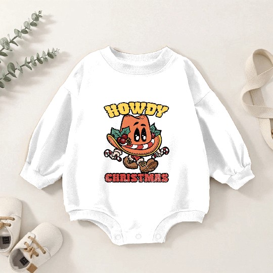 HOWDY CHRISTMAS Baby Romper Sweatshirts