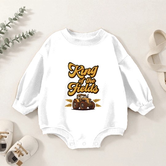 farmer funny quote tractor Baby Romper Sweatshirts