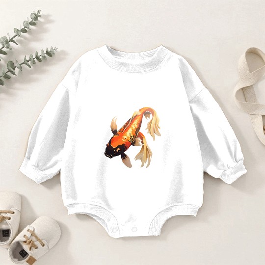 Koi Fish Japanese Carp Pond Baby Romper Sweatshirts