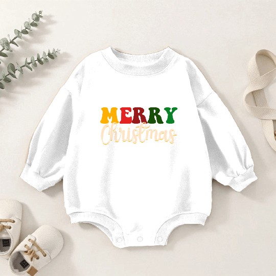 Merry Christmas, Santa Claus, Xmas Season Blessed Baby Romper Sweatshirts