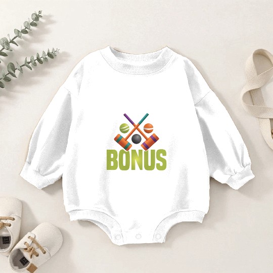Croquet Mallet Croquet Club Croquet Player Croquet Baby Romper Sweatshirts