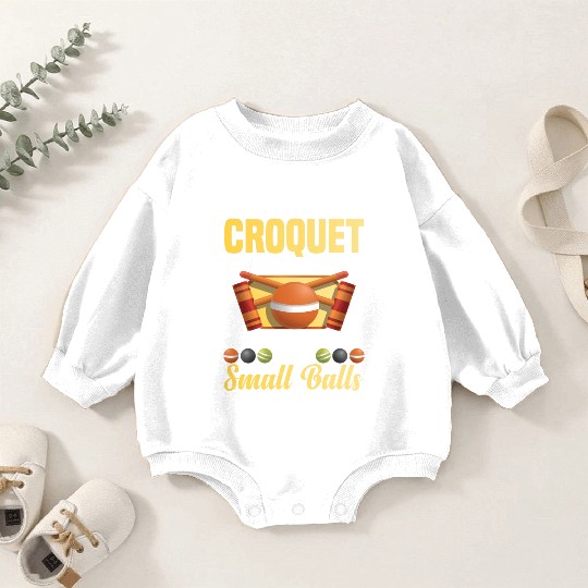 Croquet Mallet Croquet Club Croquet Player Croquet Baby Romper Sweatshirts