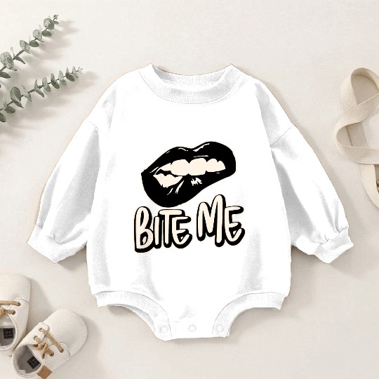 Bite Me ©WhiteTigerLLC.Com LIKE US ON FACEBOOK Baby Romper Sweatshirts