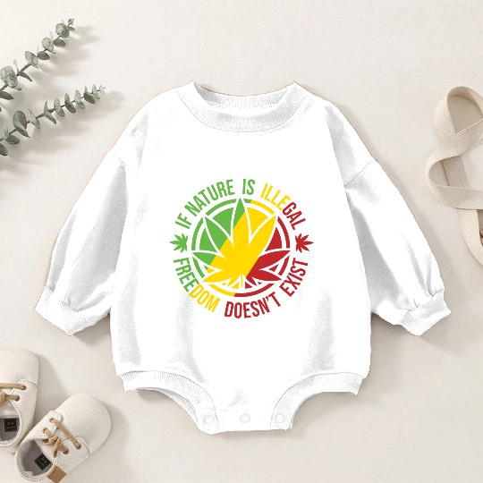If Nature Is Illegal Freedom Doesn t Exist Baby Romper Sweatshirts