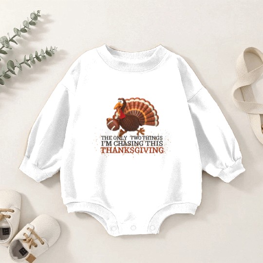 Football and turkey thanksgiving tees Baby Romper Sweatshirts