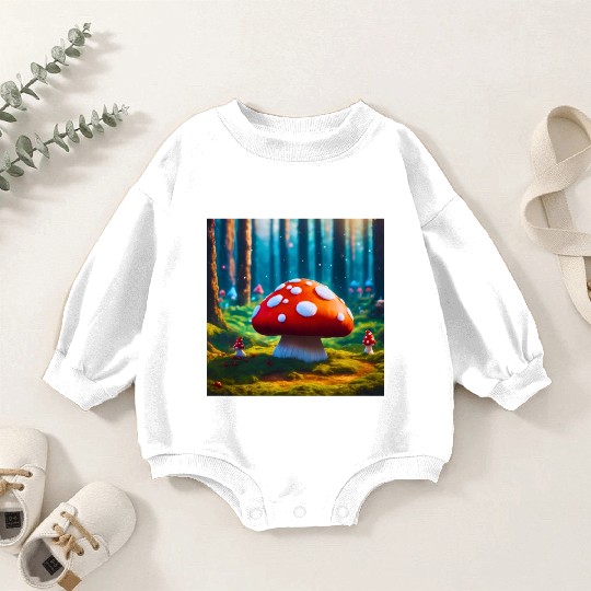 Cute Mushroom Baby Romper Sweatshirts