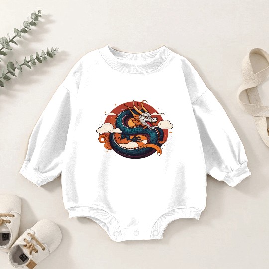 a traditional Chinese dragon Baby Romper Sweatshirts