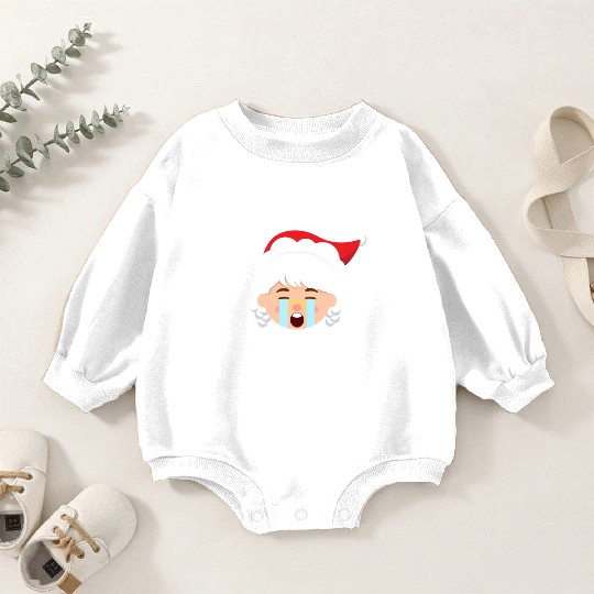 Mrs Claus Emoticons Crying Out Loud Christmasfunny Baby Romper Sweatshirts