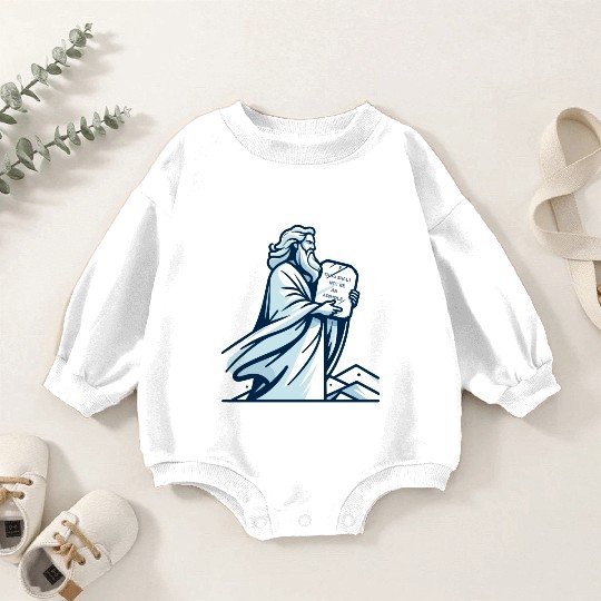 Thou shalt not be an asshole funny Moses design Baby Romper Sweatshirts