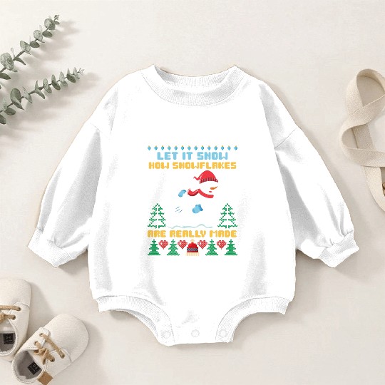 Snowman Let it Snow Christmas Snow Fever Baby Romper Sweatshirts