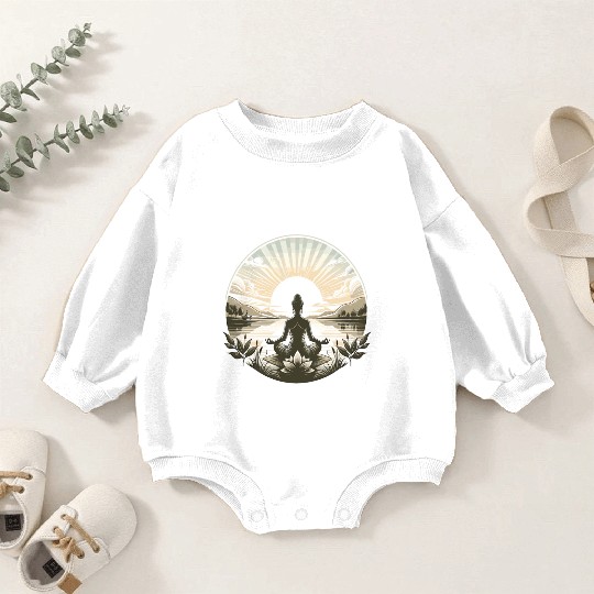 Yoga lotus design Baby Romper Sweatshirts