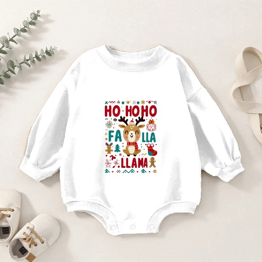ho ho ho reindeer Baby Romper Sweatshirts