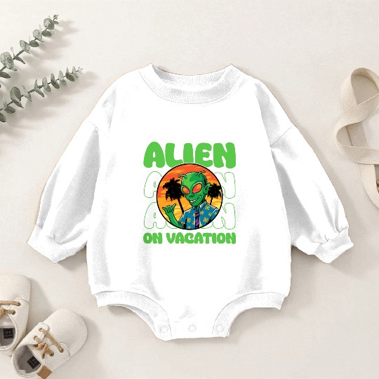 Alien, Aliens, UFO, UAP, Space Unknown Flight Baby Romper Sweatshirts