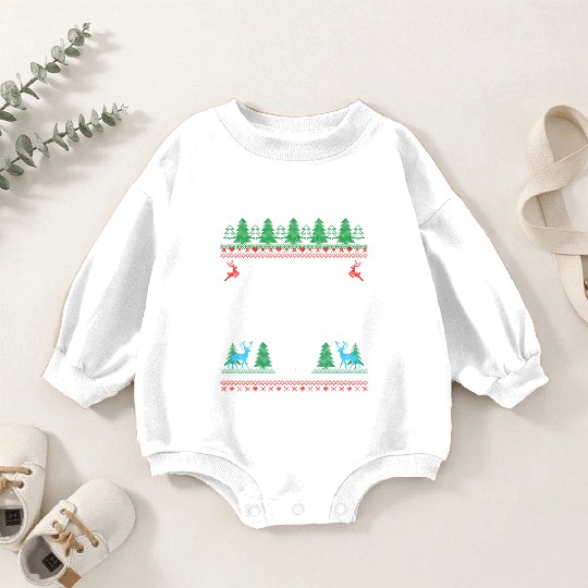 Can I Refill your Eggnog? Ugly Christmas Themed Baby Romper Sweatshirts