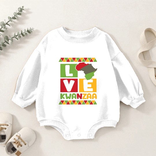 Happy Kwanzaa Vibes Black Heritage Holiday Baby Romper Sweatshirts