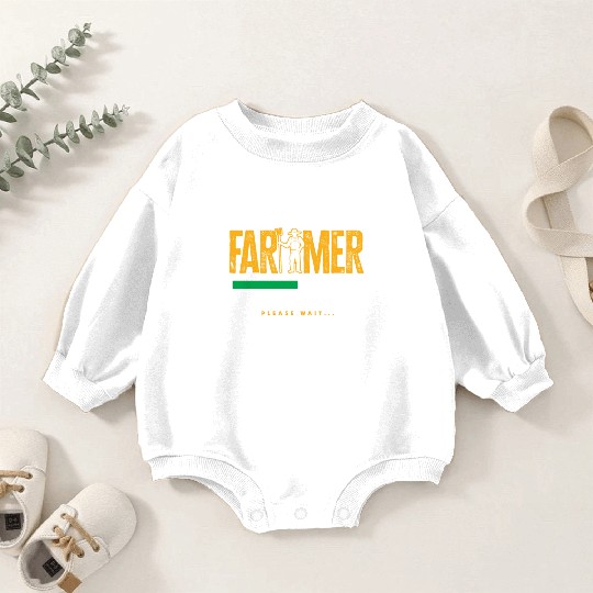 Farmer In Progress Funny Farmer Gift Baby Romper Sweatshirts