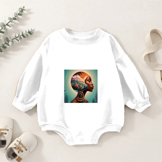 Elegant Melanin Woman. Baby Romper Sweatshirts