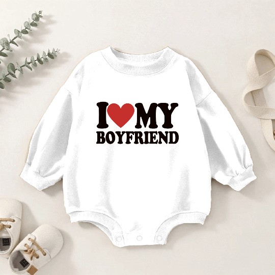 I Love My Boyfriend Baby Romper Sweatshirts Baby Tees for Women Y2k