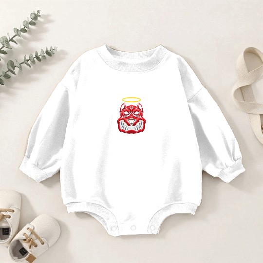 Angry Devil Dog Baby Romper Sweatshirts