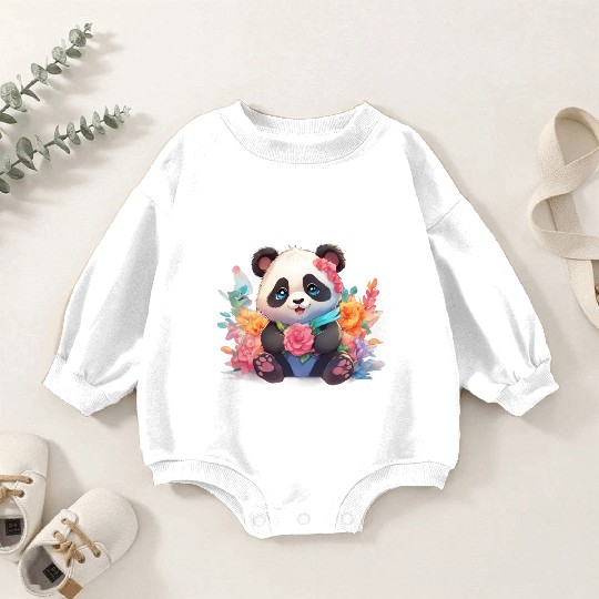 Bamboo Bliss Baby Panda Baby Romper Sweatshirts