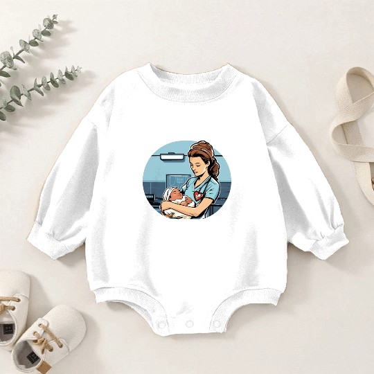Registered Nurse Medical Medicine Neonatal Nurse Baby Romper Sweatshirts
