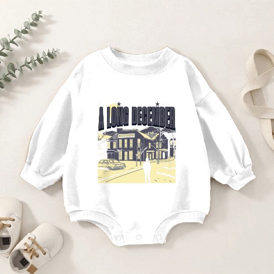 A Long December Lyrics Tribute - 90s Music Nostalg Baby Romper Sweatshirts