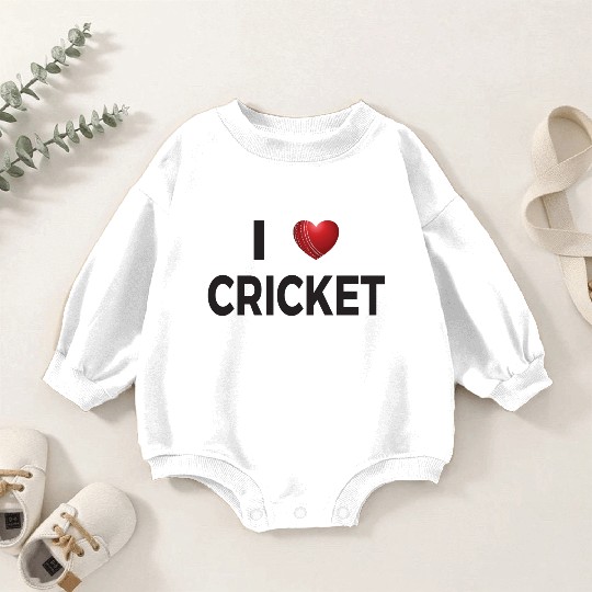 I Love Cricket Baby Romper Sweatshirts