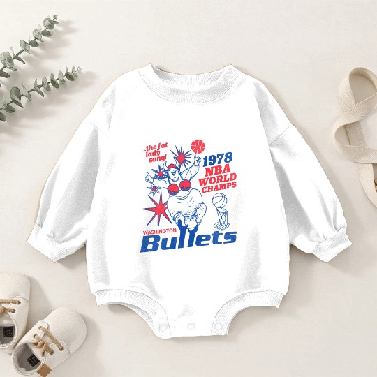 Defunct Washington Bullets 1978 World Champs Baby Romper Sweatshirts