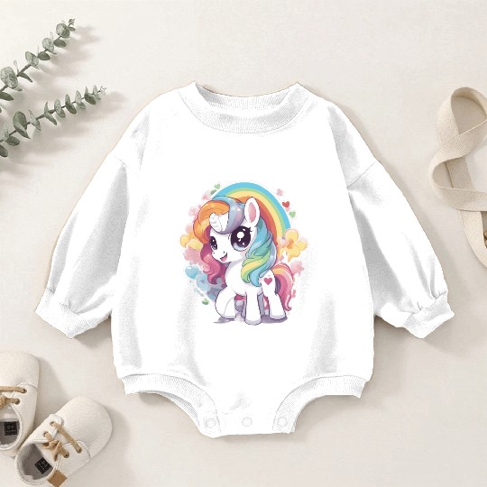 Cute Pony Baby Romper Sweatshirts