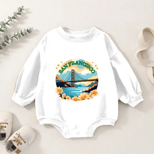 Golden Gate Bridge - San Francisco Baby Romper Sweatshirts