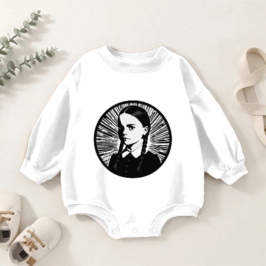 Wednesday Addams Baby Romper Sweatshirts