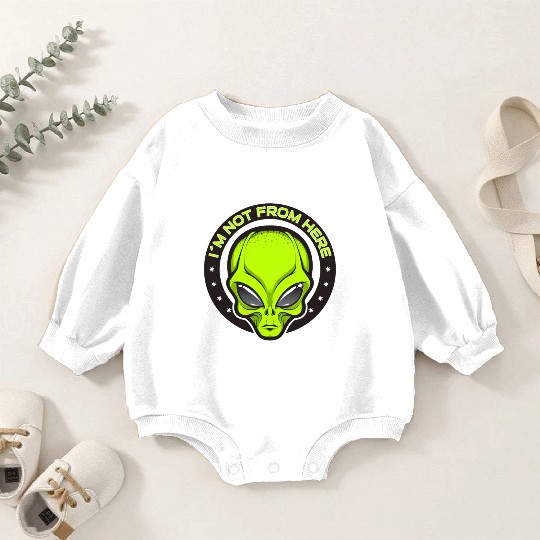 Alien, Aliens, UFO, UAP, Space Unknown Flight Baby Romper Sweatshirts