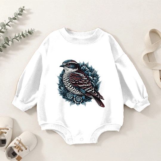 Sparrow Hawk Bird of Prey Baby Romper Sweatshirts for Avid Bird Lovers