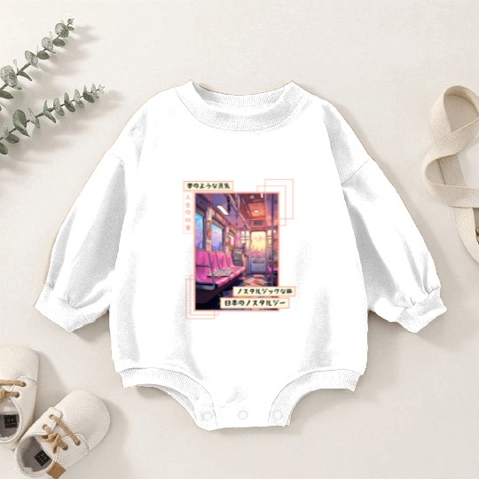 Japanese Aesthetic Subway Streetwear Vaporwave Ret Baby Romper Sweatshirts