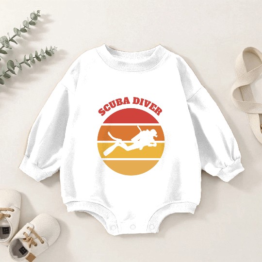 Sunset Dive Silhouette Baby Romper Sweatshirts