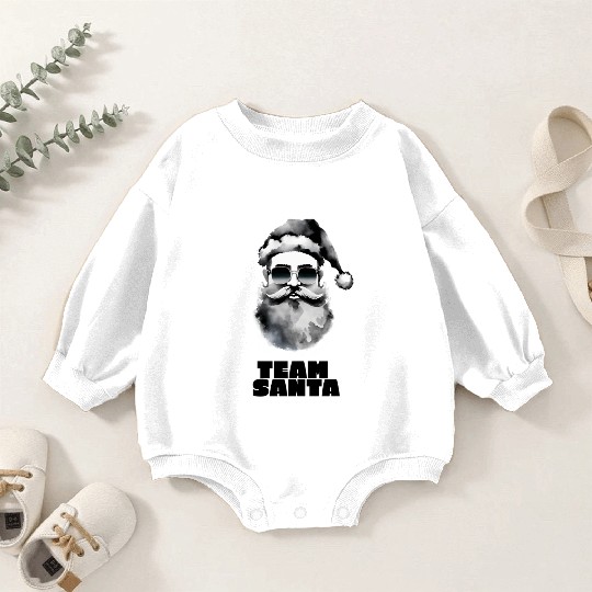 Team Santa Baby Romper Sweatshirts