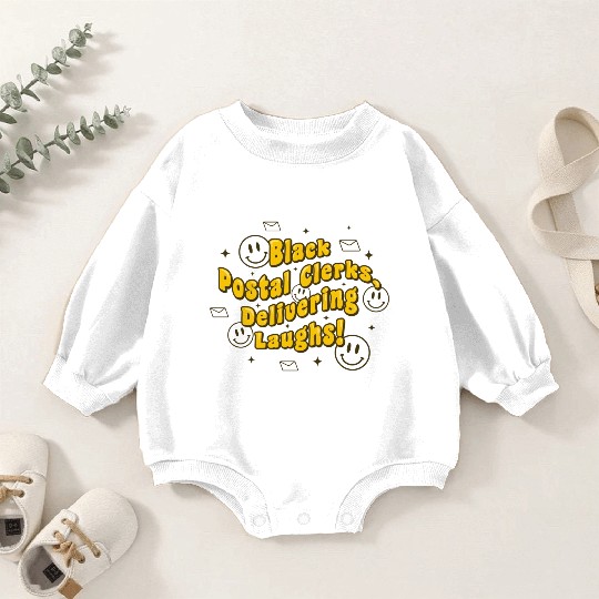 Black Postal Clerks, Delivering Laughs! Baby Romper Sweatshirts
