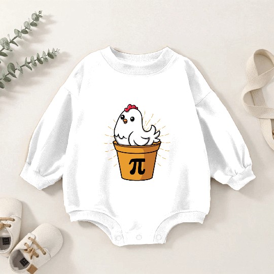 Chicken Pot Pie Funny Pi Day Math Equations Baby Romper Sweatshirts