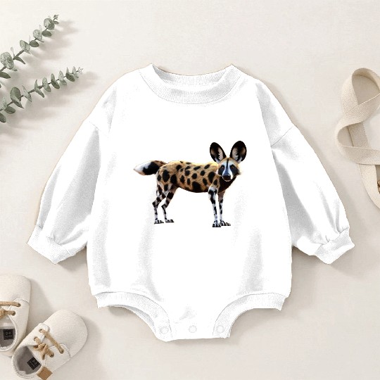 African Wild Dog 3D Baby Romper Sweatshirts
