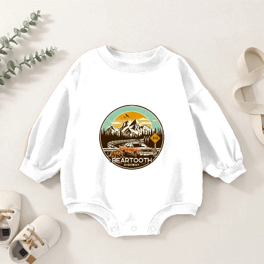 Beartooth Highway US 212 Baby Romper Sweatshirts