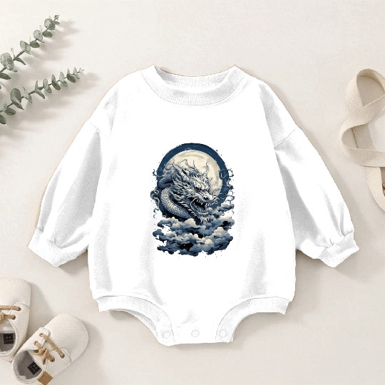 Celestial Dragon Soar Baby Romper Sweatshirts