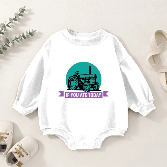 Thank a Farmer Thankful Person Gift Baby Romper Sweatshirts