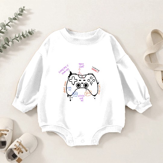 PlayStation Remote controller Black Baby Romper Sweatshirts
