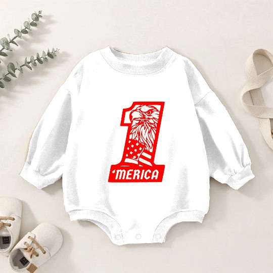 ‘Merica Eagle #1 © WhiteTigerLLC.Com Baby Romper Sweatshirts