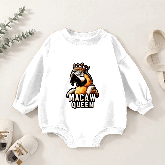 Blue Gold Macaw Ornithologist Macaw Queen Baby Romper Sweatshirts