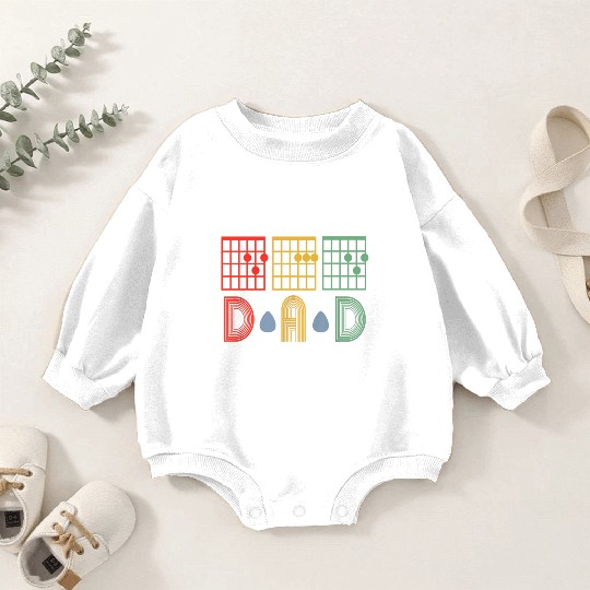 Best Guitar Dad Ever Chords Dad Guitar Fathers Day Baby Romper Sweatshirts