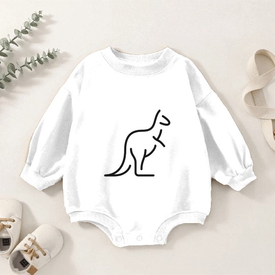 Skippys black Kangaroo Baby Romper Sweatshirts